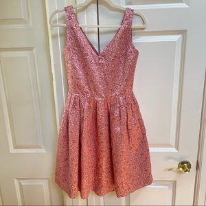 Raoul Pink Glittery Floral Dress